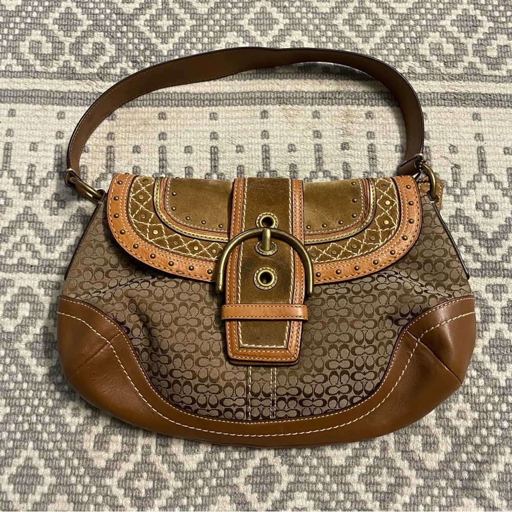Coach Leather & Suede Soho Shoulder Bag